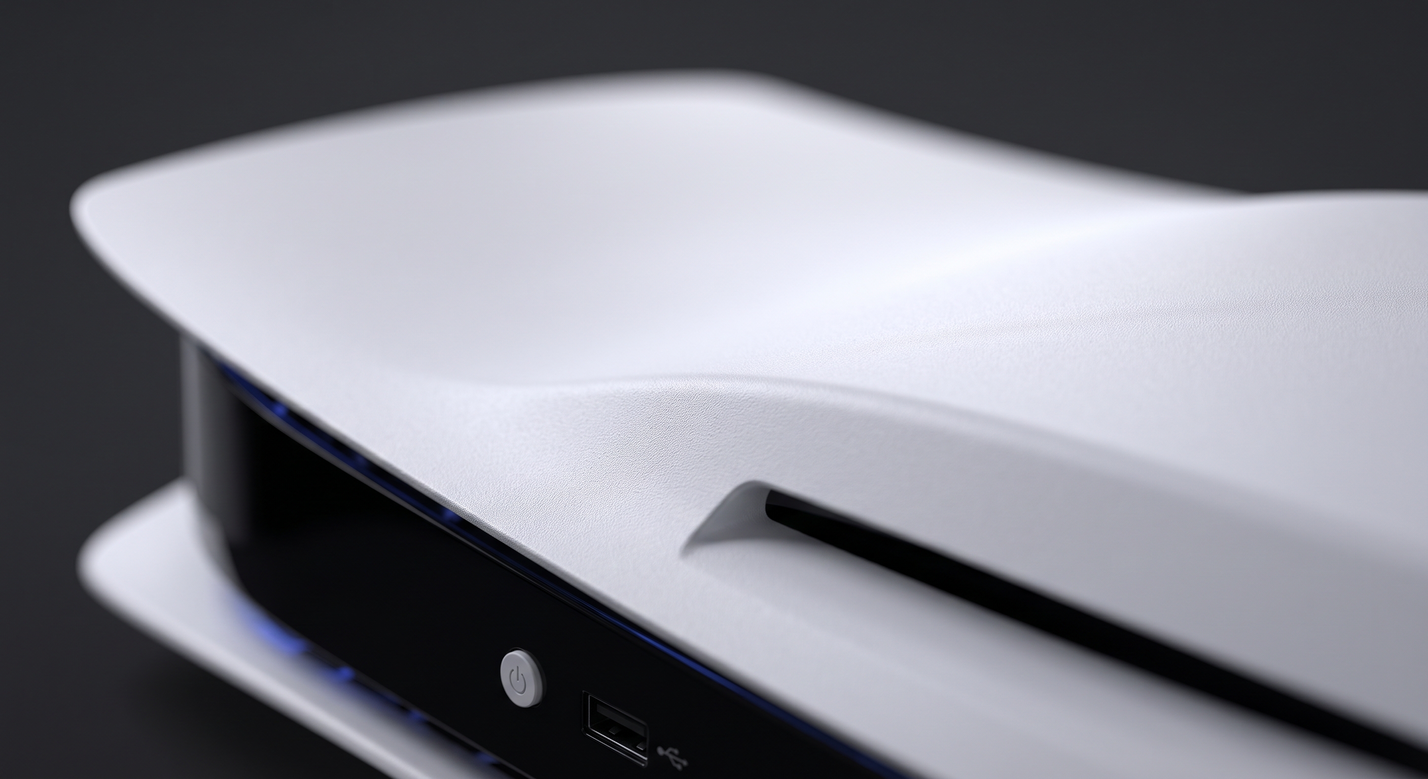 PS5 Digital Edition (825GB) RSide profile of PS5 Digital Edition showing slim vented panel designeview: Is the Slim Worth It in 2026?